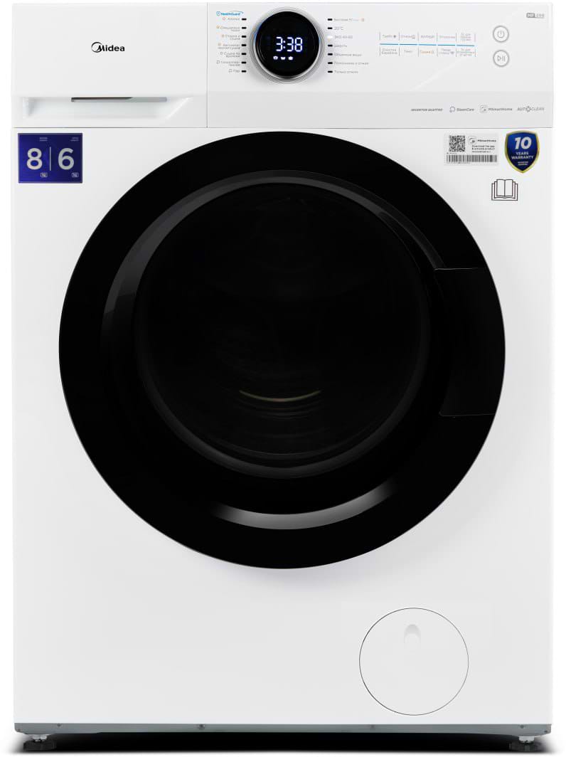 Стирально-сушильная машина Midea MF200D80WB/W-C - Фото 1