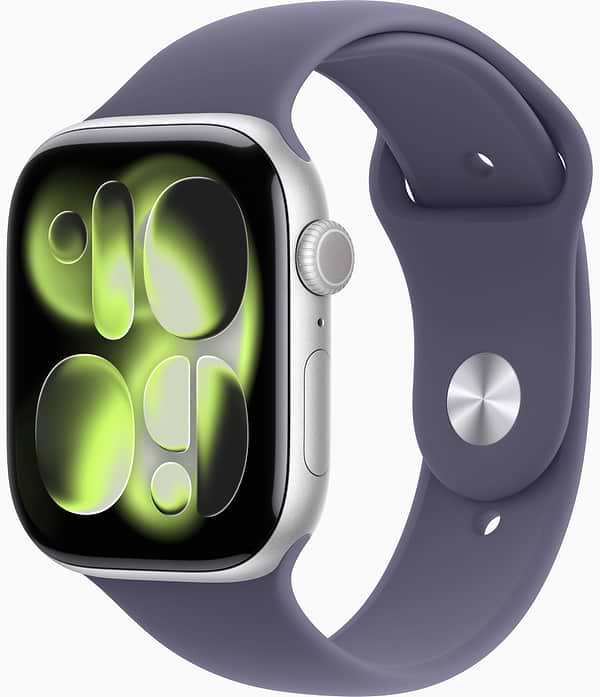Фото - Смарт-годинник Apple Watch Series 11 GPS 46mm Silver Aluminium Case with Purple Fog Sport Band - M/L