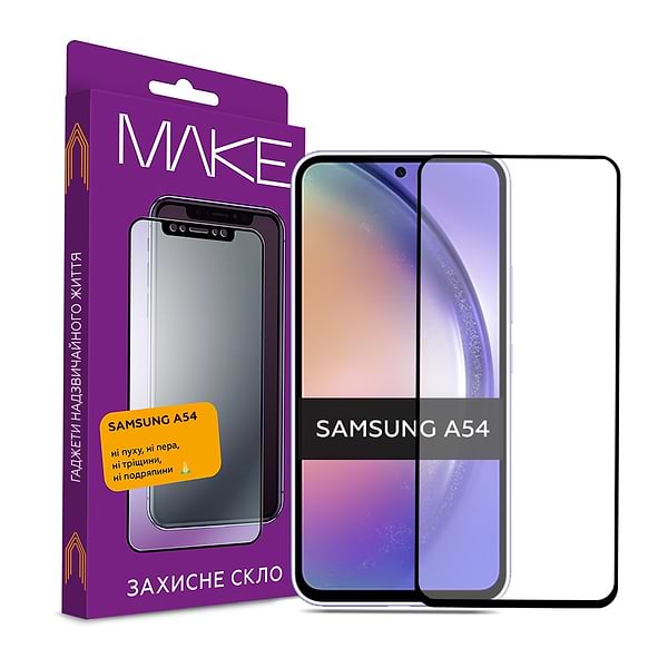 Фото - Защитное стекло для смартфона MAKE Full Cover Full Glue Samsung A54 (MGF-SA54)