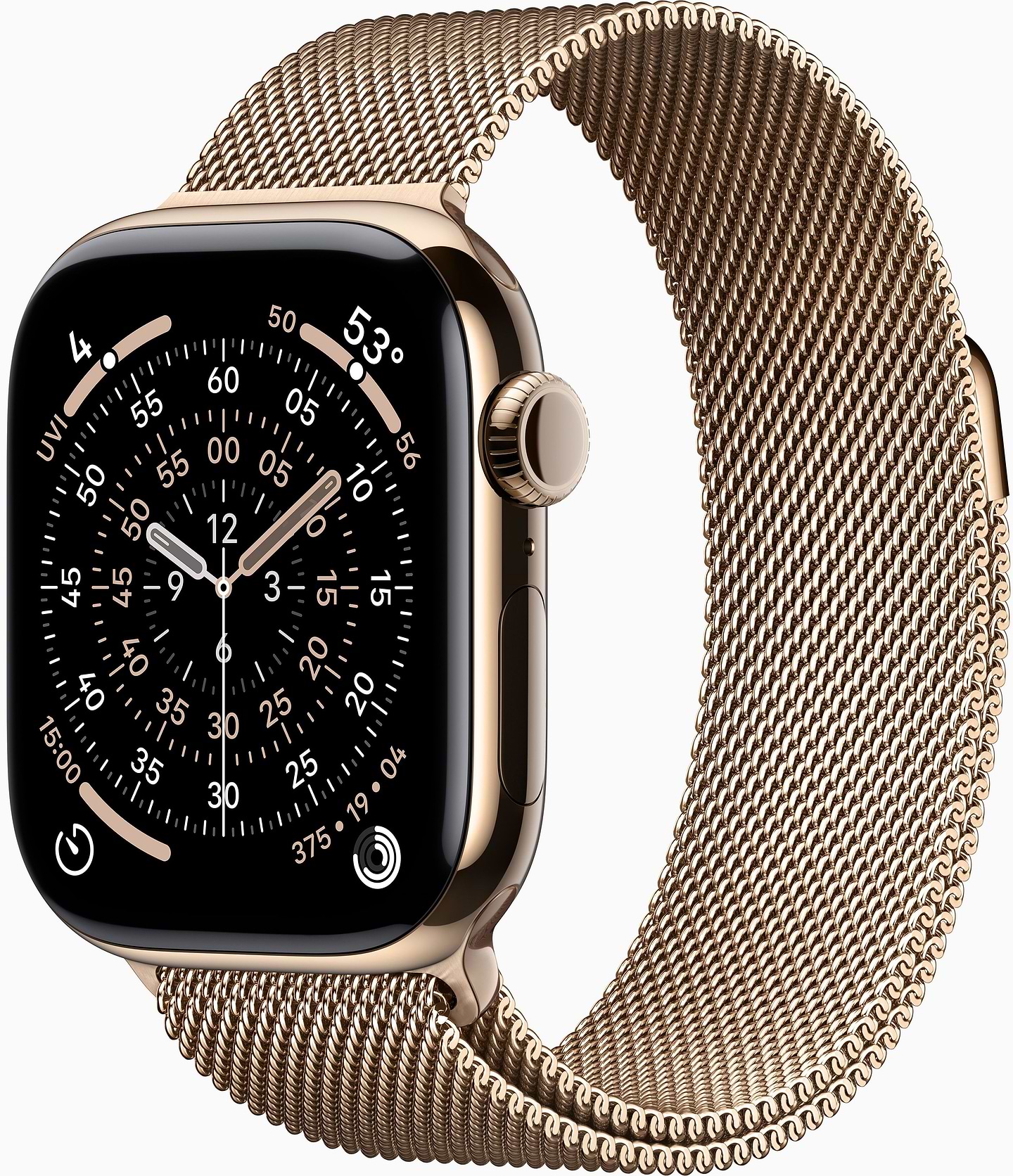 Смарт-годинник Apple Watch Series 11 GPS + eSIM 42mm Gold Titanium Case with Gold Milanese Loop - Фото 1
