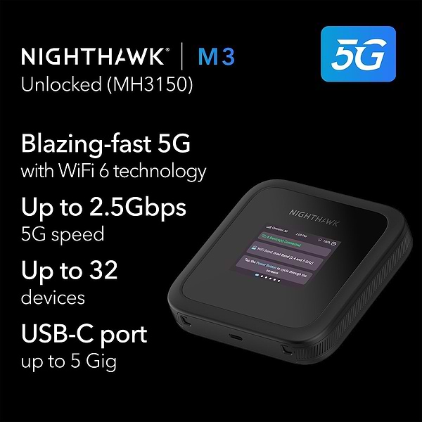 Фото - Маршрутизатор інтернет WiFi6 Netgear MH3150 Nighthawk M3