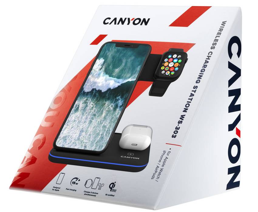Фото - Бездротовий зарядний пристрій Canyon CNS-WCS303B