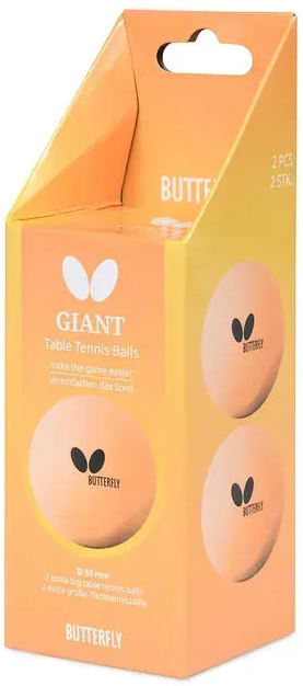 Фото - Набор мячей для настольного тенниса Butterfly Giant Balls 2 шт. (7012790155)