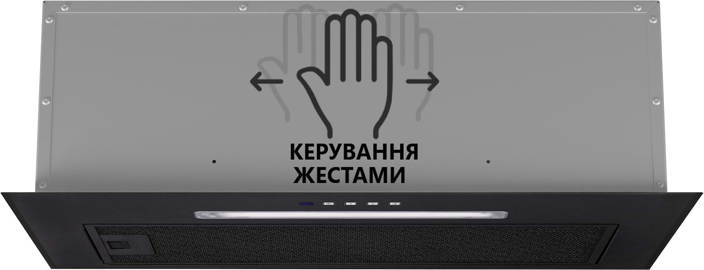 Витяжка вбудована Akpo WK-12 Micra 700 Black 60 - Фото 1