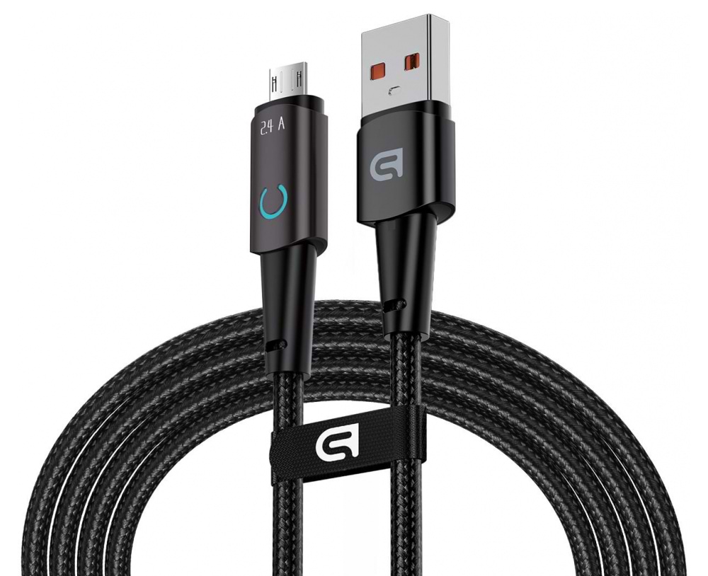 Кабель синхронизации данных Armorstandart AT-AM USB Type A to micro USB 12W 1,2m Black (ARM75866) - Фото 1