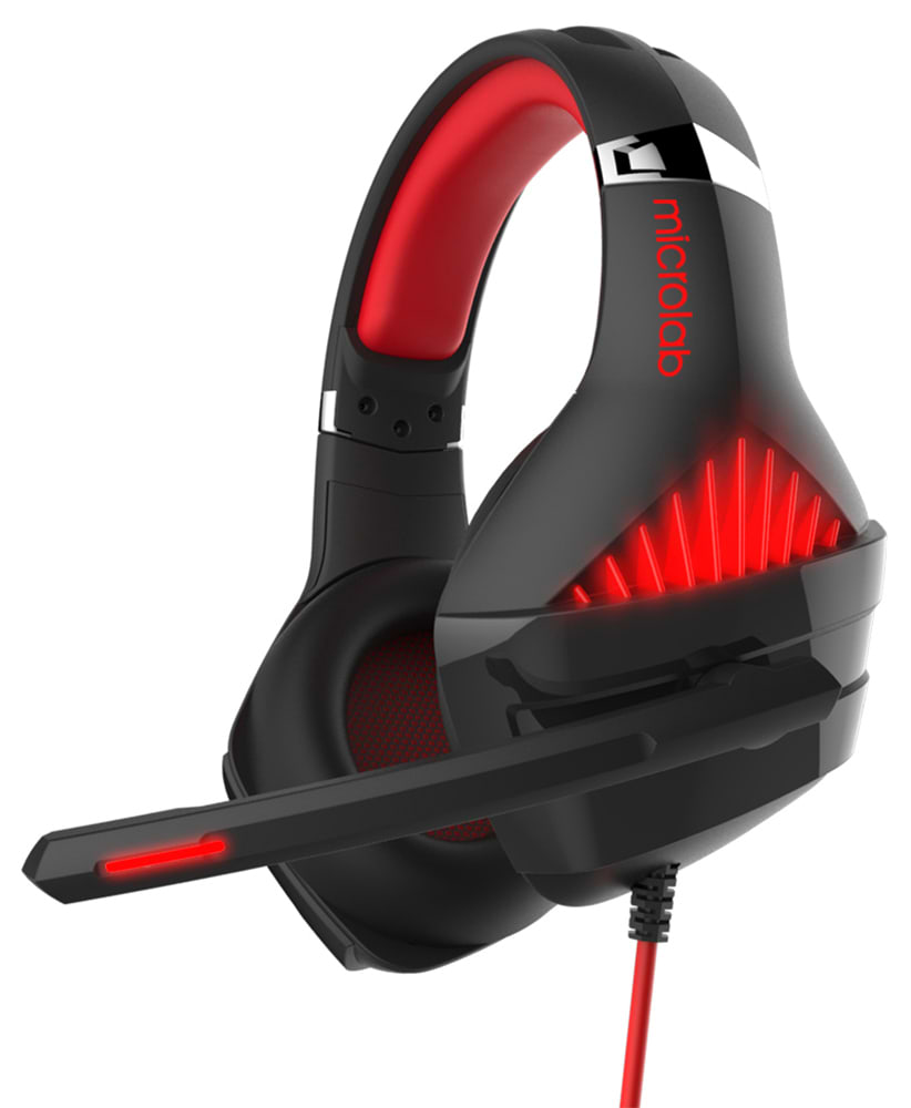 Гарнітура дротова ігрова Microlab G6 Black+Red - Фото 1