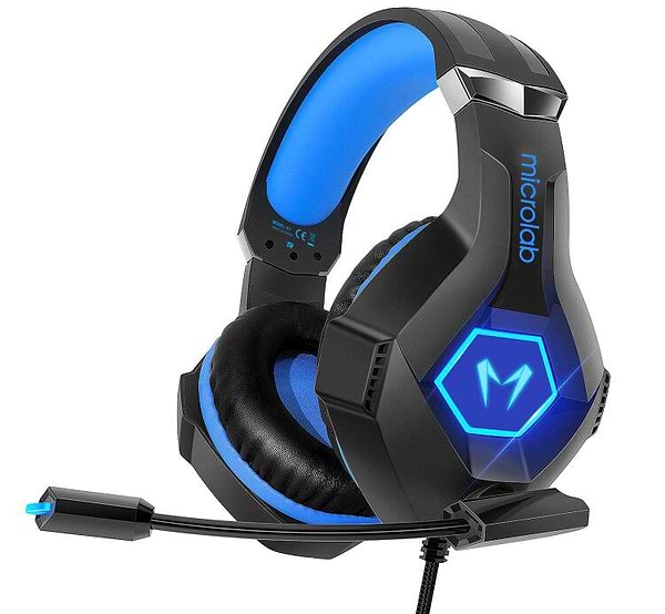 Фото - Гарнитура проводная игровая Microlab G7 Black+Blue Фото - Гарнитура проводная игровая Microlab G7 Black+Blue