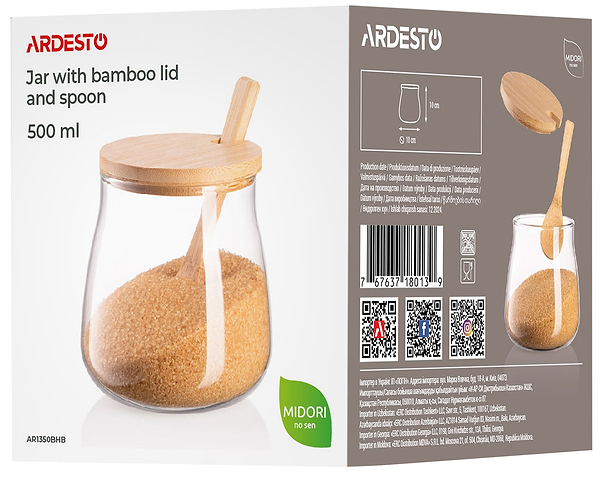 Фото - Емкость для сыпучих Ardesto Midori Sugar 500 мл (AR1350BHB)