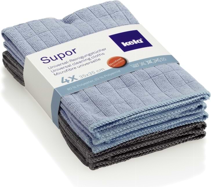 Серветка побутова Kela Supor 35x35 см 4 шт. Blue (12730) - Фото 1