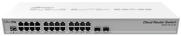 Фото - Коммутатор локальной сети (Switch) MikroTik CRS326-24G-2S+RM