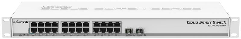 Коммутатор локальної мережі (Switch) MikroTik CSS326-24G-2S+RM - Фото 1