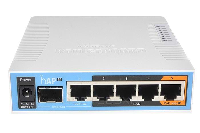 Маршрутизатор интернет WiFi5 MikroTik hAP AC RB962UiGS-5HacT2HnT - Фото 1