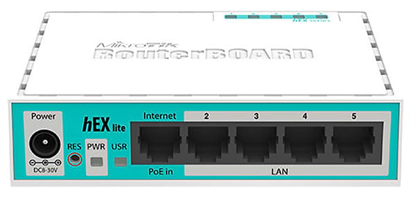 Фото - Маршрутизатор интернет LAN MikroTik hEX lite RB750r2