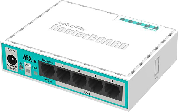 Фото - Маршрутизатор интернет LAN MikroTik hEX lite RB750r2