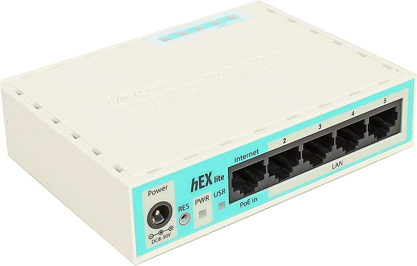 Фото - Маршрутизатор интернет LAN MikroTik hEX lite RB750r2