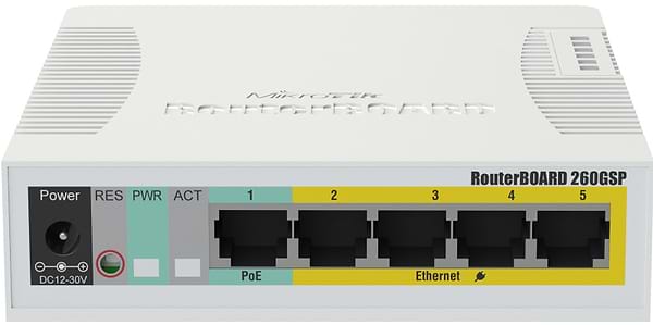 Фото - Коммутатор локальной сети (Switch) MikroTik RB260GSP