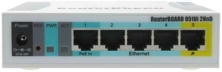 Фото - Маршрутизатор интернет WiFi4 MikroTik RB951Ui-2HND