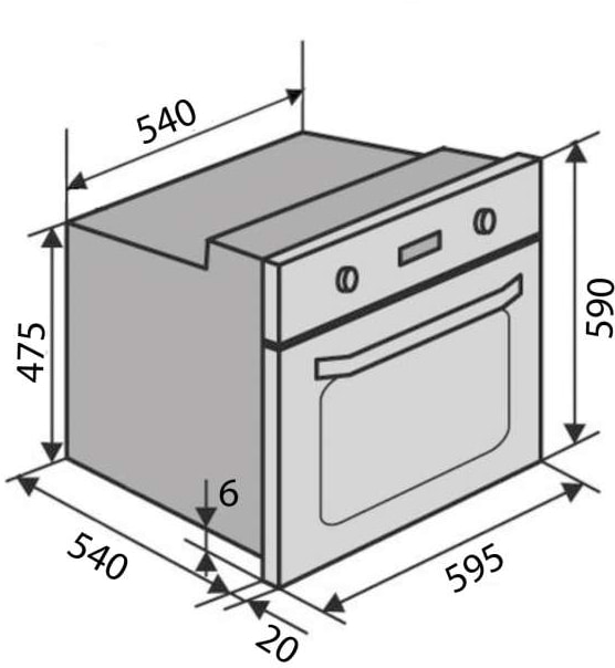 Фото - Духовой шкаф газовый Ventolux MILANO ESG (WH)