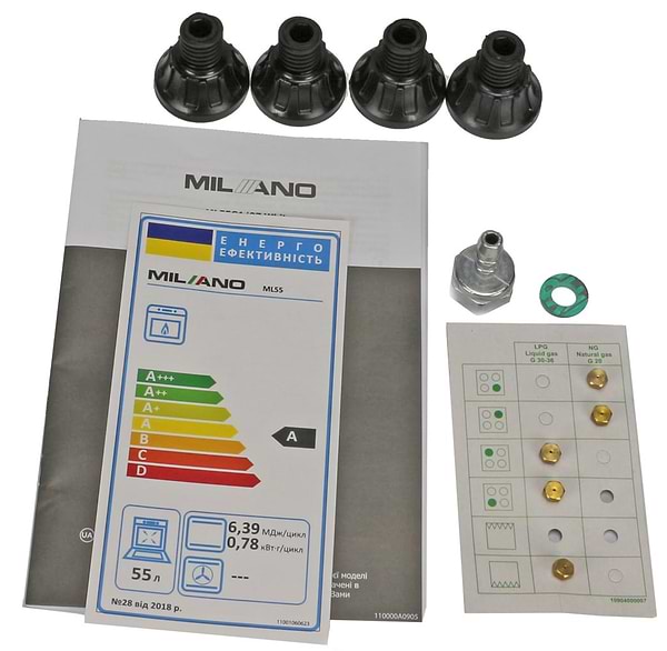 Фото - Плита газова Milano ML50 E30+біла