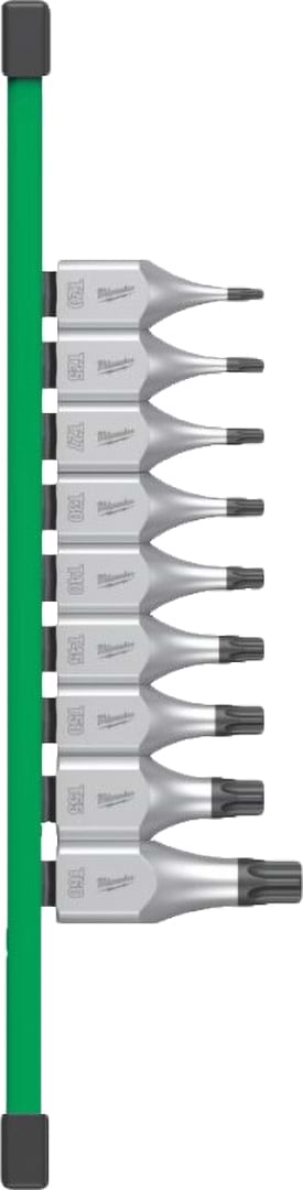 Набір торцевих голівок Milwaukee 1/2'' з бітою Torx (Т20-Т60) на планці 9 шт. (4932480822)