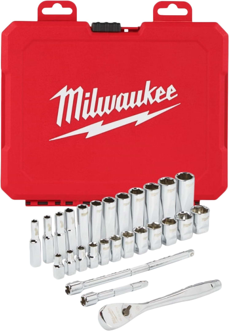 Набір торцевих голівок Milwaukee 1/4" з тріскачкою 28 шт. (4932464943)
