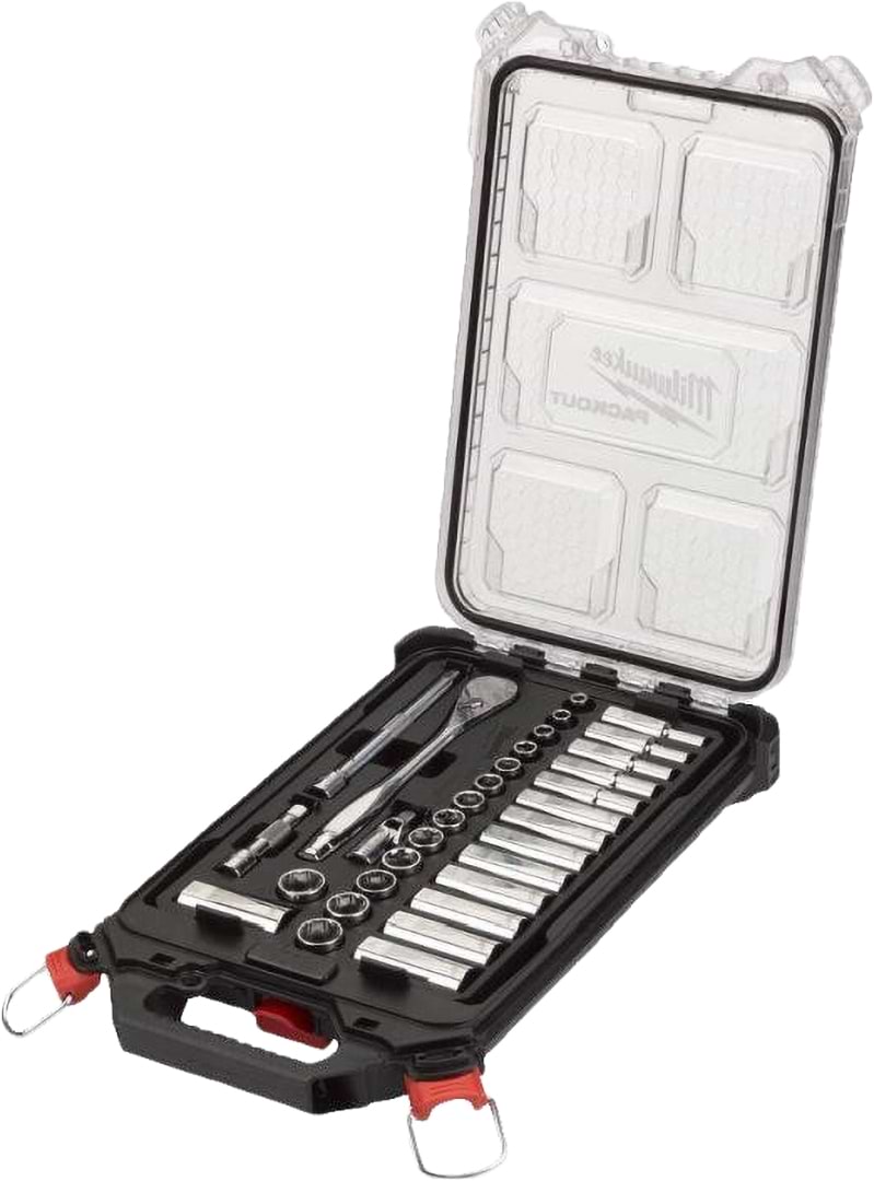 Набір торцевих голівок Milwaukee 3/8'' PACKOUT з тріскачкою 38 шт. (4932478813)
