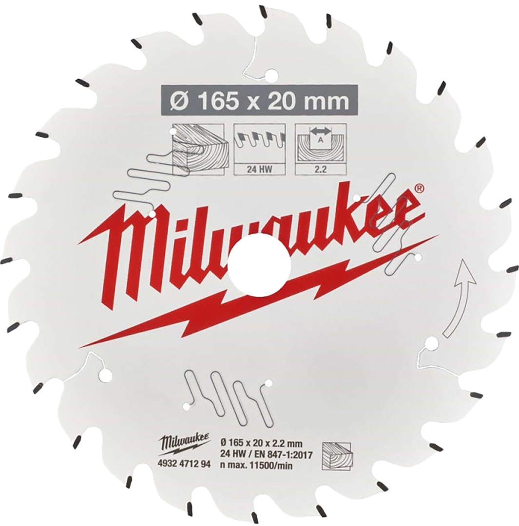 Диск пильний Milwaukee PFTE 165х20х2.2 мм (4932471294)