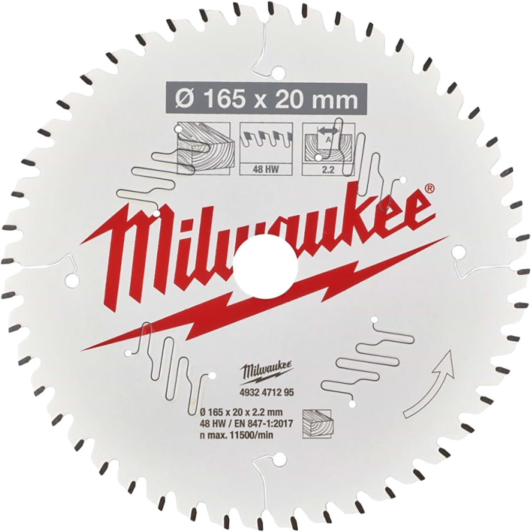 Диск пильний Milwaukee PFTE 165х20х2.2 мм (4932471295)