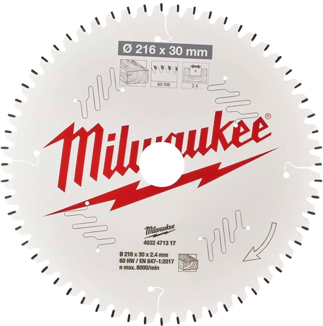 Диск пильний Milwaukee PFTE 216х30 мм (4932471317)