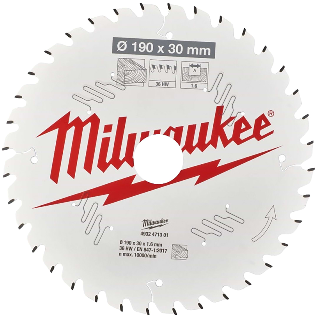 Диск пильний Milwaukee PFTE THIN KERF 190х30х1.6 мм (4932471301)