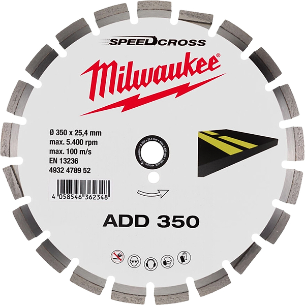 Фото - Диск алмазный Milwaukee Speedcross ADD 350 мм (4932478952)