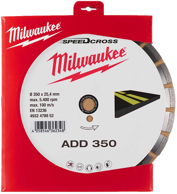 Фото - Диск алмазный Milwaukee Speedcross ADD 350 мм (4932478952)