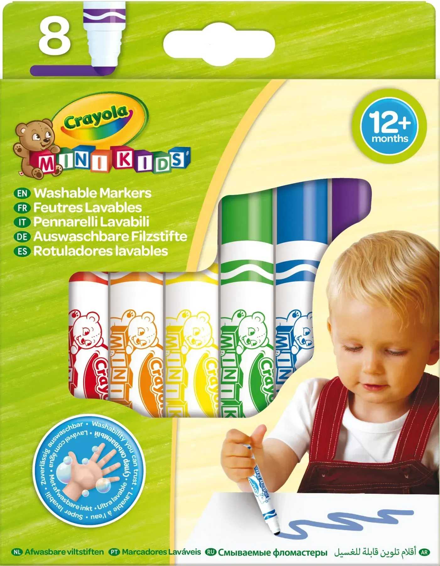 Фломастери Crayola Mini Kids широка лінія 8 кол. (8324) - Фото 1