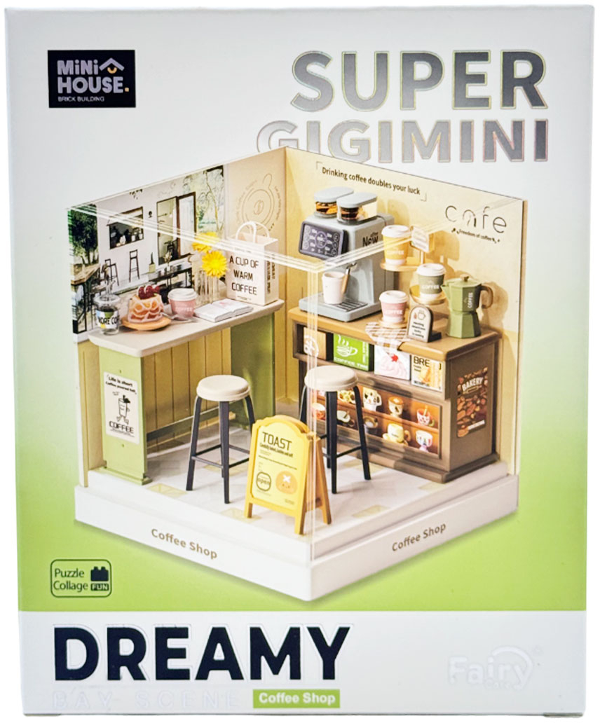 Пластиковый конструктор Mini House Румбокс серии Интерьер Мини – КОФЕЙНЯ (8034)