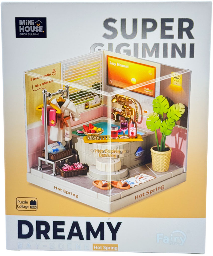 Пластиковый конструктор Mini House Румбокс серии Интерьер Мини – ТЕРМАЛЬНАЯ КУПАЛЬНЯ (8041)