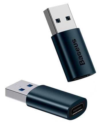 Фото - Перехідник Baseus Ingenuity Series Mini OTG Adaptor USB 3.1 to Type-C Blue (ZJJQ000103)