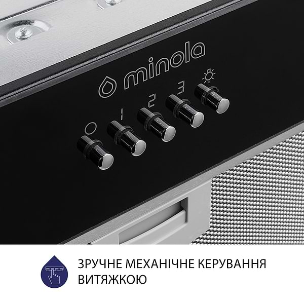 Фото - Витяжка вбудована Minola HBI 5262 BL GLASS 700 LED