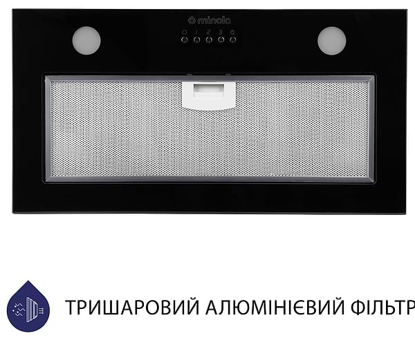 Фото - Витяжка вбудована Minola HBI 5262 BL GLASS 700 LED