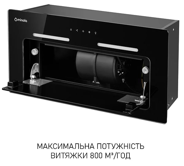 Фото - Вытяжка встраиваемая Minola HBI 6473 BL GLASS 800 LED Line