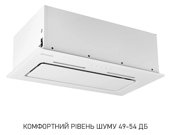 Фото - Витяжка вбудована Minola HBI 6473 WH GLASS 800 LED Line