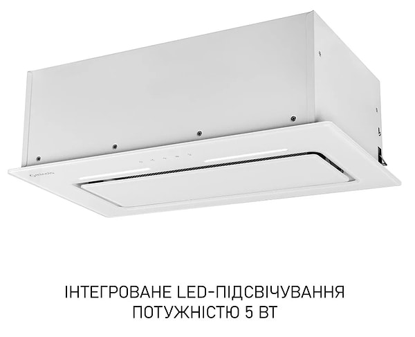 Фото - Витяжка вбудована Minola HBI 6473 WH GLASS 800 LED Line