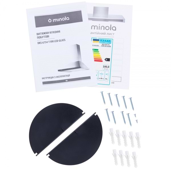 Фото - Витяжка декоративна Minola DKS 6754 BL 1100 LED GLASS