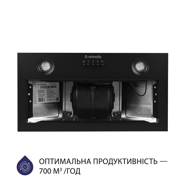Фото - Витяжка вбудована Minola HBI 5204 BL 700 LED