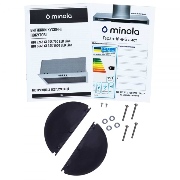 Фото - Вытяжка встраиваемая Minola HBI 5663 WH GLASS 1000 LED Line