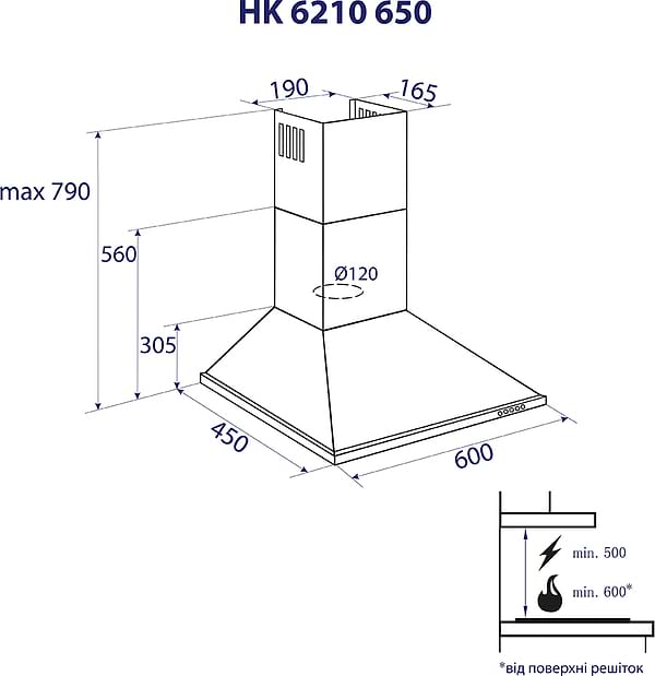 Фото - Вытяжка декоративная Minola HK 6210 WH 650
