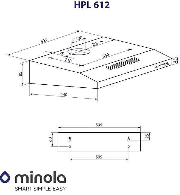 Фото - Витяжка традиційна Minola HPL 612 IV