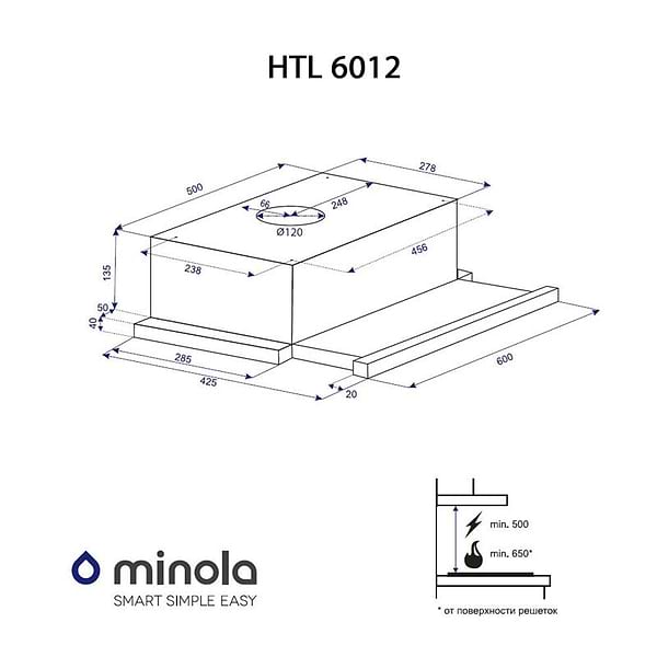 Фото - Вытяжка встраиваемая Minola HTL 6012 I 450 LED
