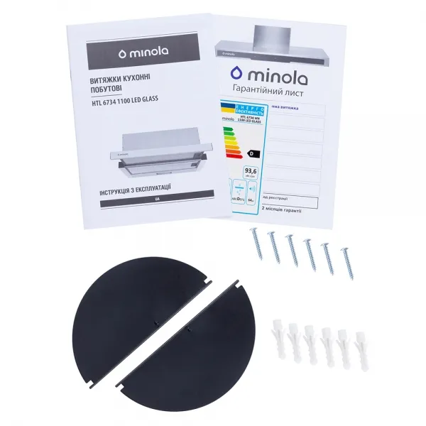 Фото - Вытяжка встраиваемая Minola HTL 6734 WH 1100 LED GLASS