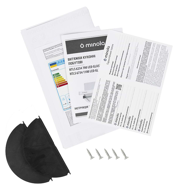 Фото - Витяжка вбудована Minola HTLS 6234 BL 700 LED GLASS