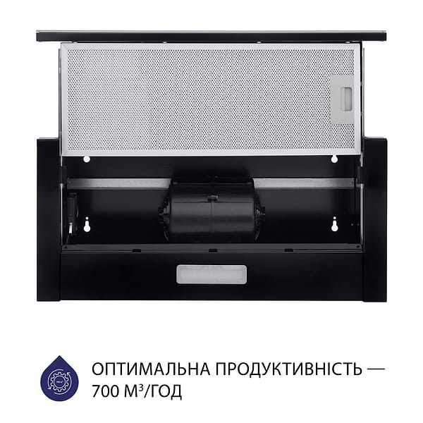 Фото - Витяжка вбудована Minola HTLS 6234 BL 700 LED GLASS